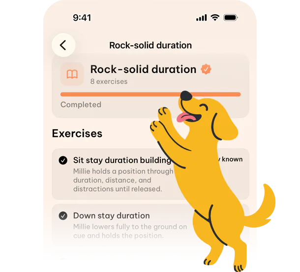 A completed training goal with its exercises ticked off.
